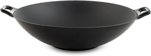 Wok in ghisa smaltata con due manici, Ø 30 cm