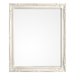 Specchio mirò con cornice in legno shabby bianco 46 x 56 cm da bagno e soggiorno