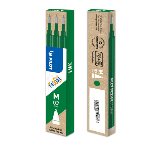 Set 3 Refill Sfera Frixionball 0.7Mm Verde Pilot