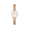 Daniel Wellington - OROLOGIO QUADRO MINI LUMINE BEZEL ROSE GOLD