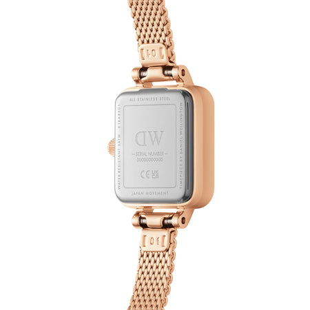 Daniel Wellington - OROLOGIO QUADRO MINI LUMINE BEZEL ROSE GOLD