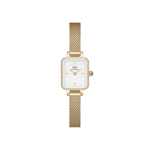 Daniel Wellington - OROLOGIO QUADRO MINI LUMINE BEZEL GOLD