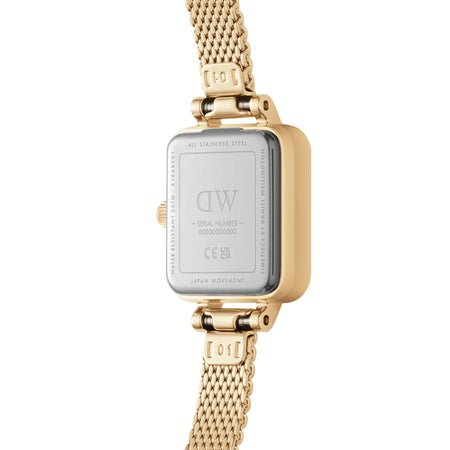 Daniel Wellington - OROLOGIO QUADRO MINI LUMINE BEZEL GOLD