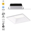 Lampada da incasso quadrata in alluminio bianca pressofuso con Led SMD integrato 5000K- 1000Lm12W