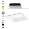Lampada da incasso quadrata in alluminio bianca pressofuso con Led SMD integrato 3000K- 1500Lm18W