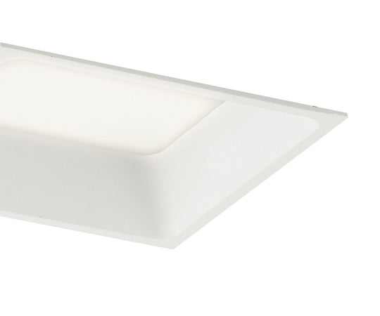 Lampada da incasso quadrata in alluminio bianca pressofuso con Led SMD integrato 3000K- 1500Lm18W