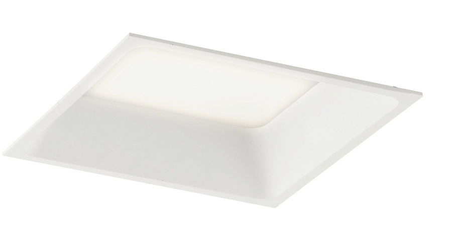 Lampada da incasso quadrata in alluminio bianca pressofuso con Led SMD integrato 5000K- 1600Lm18W