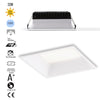 Lampada da incasso quadrata in alluminio bianca pressofuso con Led SMD integrato 5000K- 1600Lm18W