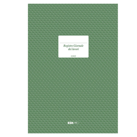 Registro Giornale Lavori 31X21Cm 47Pagine Numerate E2909 Edipro