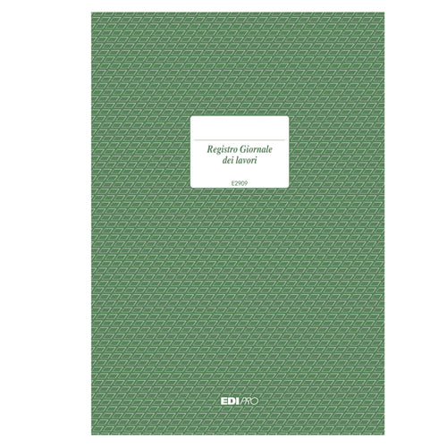 Registro Giornale Lavori 31X21Cm 47Pagine Numerate E2909 Edipro