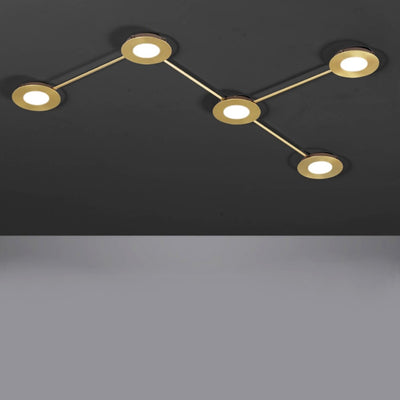 Plafoniera moderna Cattaneo VINTAGE 876 5 PA Gx53 LED lampada soffitto parete componibile metallo verniciato interno