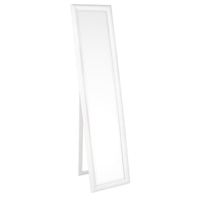 Specchio sanzio da terra con cornice in legno shabby bianco h 170 cm bagno e soggiorno