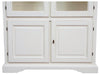 Biscottini Vetrina Country Biscottini in legno tiglio bianco anticato 120x37x197 Made in