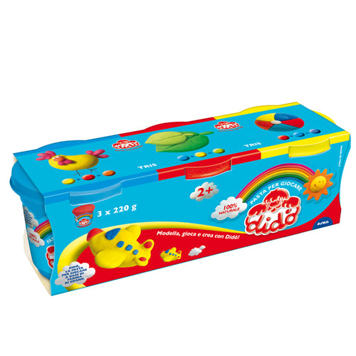 Tris Barattoli didò 220Gr Giallo-Rosso-Azzurro