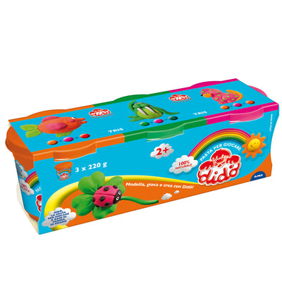 Tris Barattoli didò 220Gr Verde-Arancio-Magenta