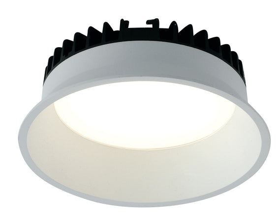 Lampada da incasso tonda in alluminio bianca pressofuso con Led SMD integrato 4000K- 2700Lm30W