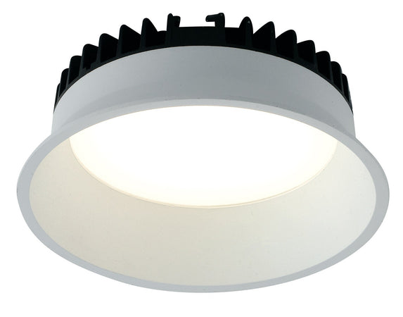 Lampada da incasso tonda in alluminio bianca pressofuso con Led SMD integrato 4000K- 2700Lm30W