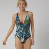 Triumph Costume Intero da Donna Botanical Leaf OP 10207919 S74 - Passarelli Biancheria