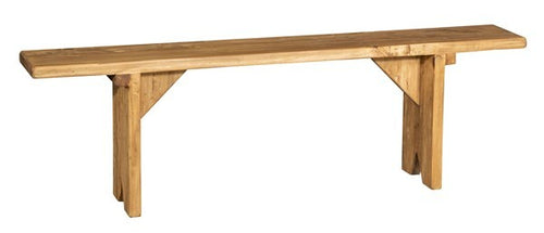 Biscottini Panca Biscottini Legno Massello Tiglio Naturale 160x25x50 Stile Country Made