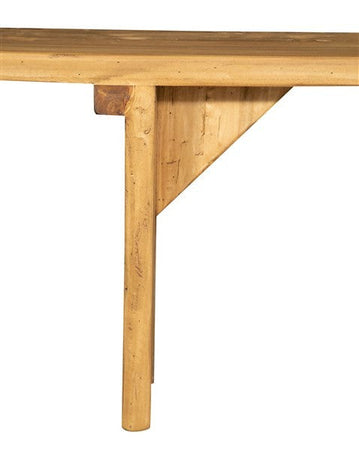 Biscottini Panca Biscottini Legno Massello Tiglio Naturale 160x25x50 Stile Country Made