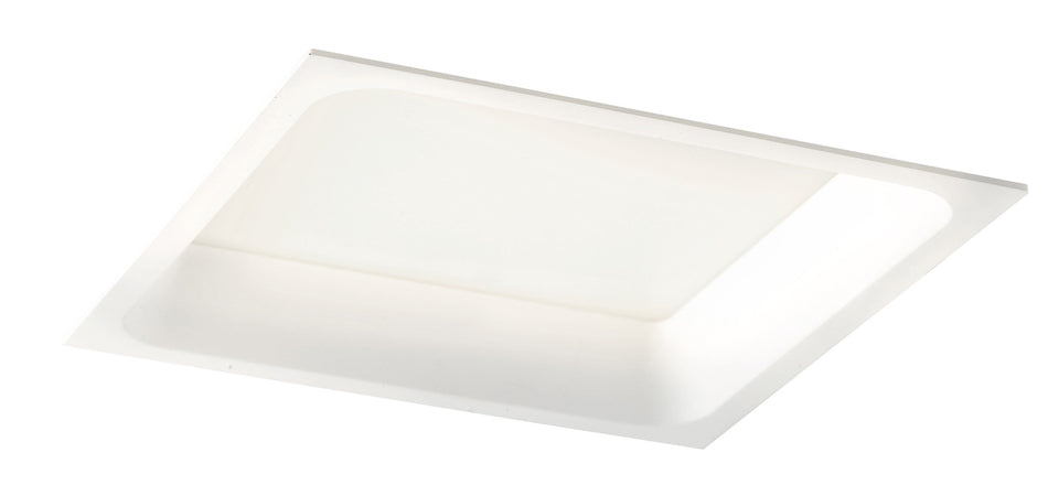 Lampada da incasso quadrata in alluminio bianca pressofuso con Led SMD integrato 4000K- 2800Lm30W