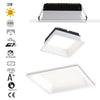 Lampada da incasso quadrata in alluminio bianca pressofuso con Led SMD integrato 4000K- 2800Lm30W