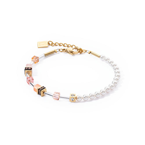 Coeur de Lion - Bracciale GeoCUBE® Mini Fusion Pearls Apricot Crush