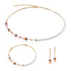 Coeur de Lion - Orecchini GeoCUBE Mini Fusion Pearls Apricot Crush