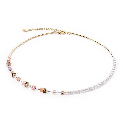 Coeur de Lion - Collana GeoCUBE® Mini Fusion Pearls Apricot Crush