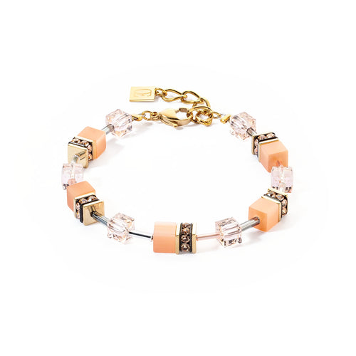 Coeur de Lion - Bracciale GeoCUBE® Iconic Mono Oro Apricot Crush