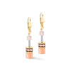 Coeur de Lion - Orecchini GeoCUBE Iconic Mono Oro Apricot Crush