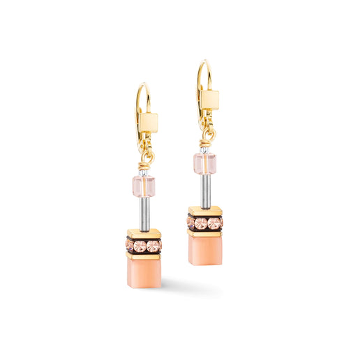 Coeur de Lion - Orecchini GeoCUBE Iconic Mono Oro Apricot Crush