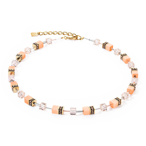 Coeur de Lion - Collana GeoCUBE® Iconic Mono Oro Apricot Crush