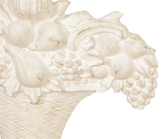 Biscottini FREGIO CESTO FRUTTA IN LEGNO FINITURA BIANCO ANTICATO MADE IN ITALY