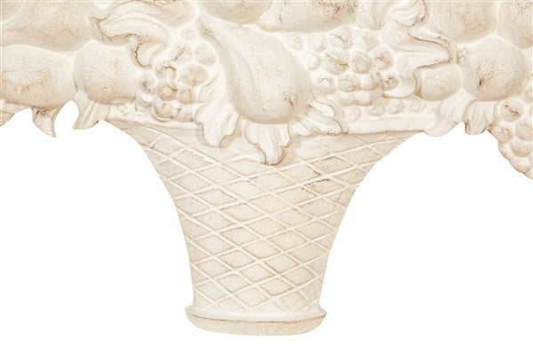 Biscottini FREGIO CESTO FRUTTA IN LEGNO FINITURA BIANCO ANTICATO MADE IN ITALY