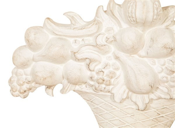 Biscottini FREGIO CESTO FRUTTA IN LEGNO FINITURA BIANCO ANTICATO MADE IN ITALY