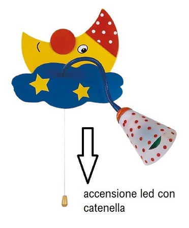 Applique da parete orienttabile Sogno per cameretta bimbi colorato lampada per bambini