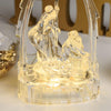 Natività presepe a led in acrilico trasparente decorazione natalizia luce calda
