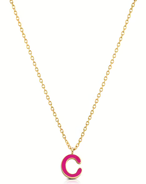 Ops Object - Collana COLOR LETTER C con smalto colorato