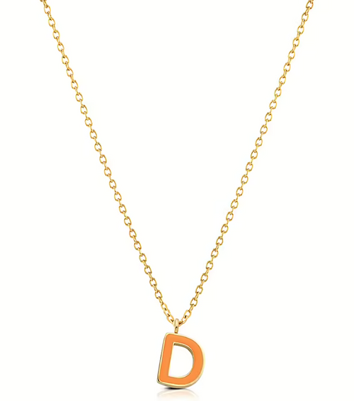 Ops Object - Collana COLOR LETTER D con smalto colorato