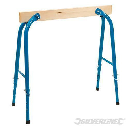 Cavalletti supporto in legno 4 altezze regolabili pieghevole 150kg Silverline - Eternal Brico