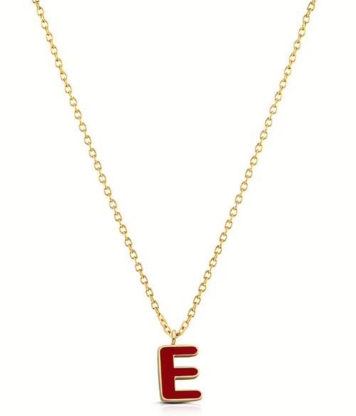 Ops Object - Collana COLOR LETTER E con smalto colorato