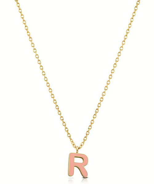 Ops Object - Collana COLOR LETTER R con smalto colorato