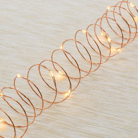Luci di natale catena con Micro Led e filo in metallo a batteria per esterno