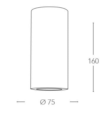 Applique tondo bianco a parete in gesso cm 24h x 12 dm verniciabile 2xGU10 max 35W