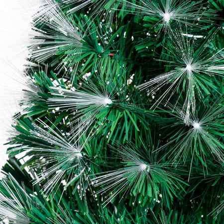 Albero di natale in fibre ottiche bianco caldo e RGB da interno con vaso