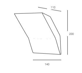 Applique moderno a parete in gesso verniciabile 1xG9 max 28W