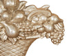 Biscottini FREGIO CESTO FRUTTA IN LEGNO FINITURA ARGENTO ANTICATO MADE IN ITALY realizzato