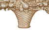 Biscottini FREGIO CESTO FRUTTA IN LEGNO FINITURA ARGENTO ANTICATO MADE IN ITALY realizzato