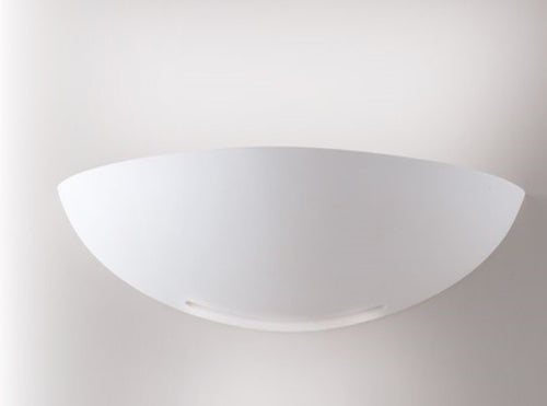 Applique mezza luna bianco moderno a parete in gesso 1xE27 max 40W